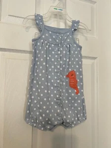 CHILD OF MINE Carter's Light Blue Romper Bodysuit Sz 24 Months - Picture 1 of 7