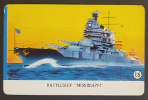 Battleship Mississippi 1944 Battleship Leaf Card-O Gum Card (NM) - Picture 1 of 2