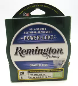 Remington Fishing Braided Line 20 LB 125 yards Aqua Green - Picture 1 of 4
