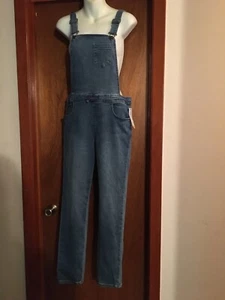 Girl s Kids Cat & Jack Ultimate Stretch Denim Overall Jumpsuit Size XL, NWT - Picture 1 of 8