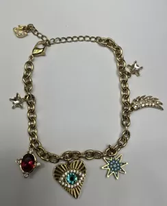 Bracciale Charm Dea Fortunata Cristalli Swarovski, Placcato Oro Ragazze Donna - Foto 1 di 7