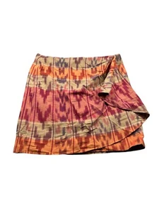LAUREN RALPH LAUREN  Geo-Motif Cotton-Linen Wrap Skirt Size 16 NWT - Picture 1 of 5