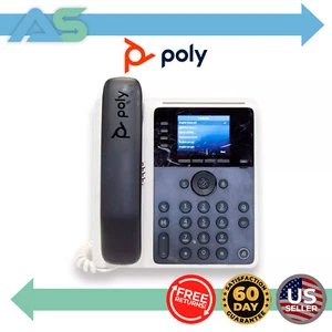 Poly Edge E220 Corded Desktop Voip Phone Bluetooth With 2.5 Inch Display - Picture 1 of 10