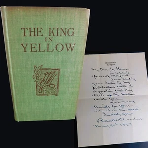 Robert Chambers The King in Yellow 1895 1st Edition & Autograph Letter Signed - Picture 1 of 16