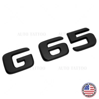 Benz G65 AMG Letter Emblem Rear Body Logo Nameplate Badge Decorate Matte Black - Image 1 of 4