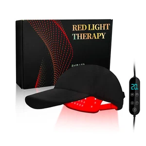 Sombrero de terapia de luz roja 650 nm y 850 nm gorra de tratamiento de pérdida de cabello crecimiento del cabello regeneración 6 W - Imagen 1 de 13