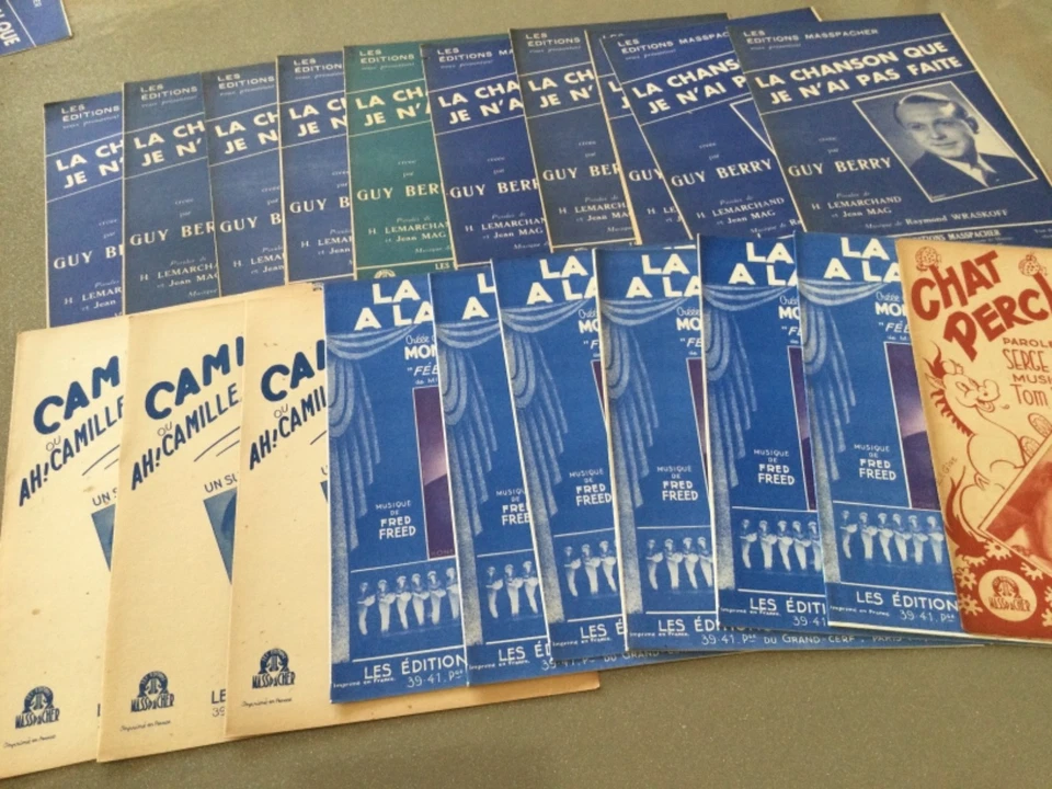 LOT DE  20 PARTITIONS ANCIENNES - Photo 1/1