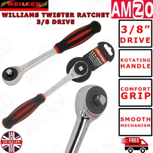 Neilsen Williams 3/8in Twister Ratchet Push Thru Head Rotating Handle – CT2616 - Picture 1 of 5