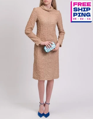 RRP €1990 MARNI Midi Dress IT40 US4 UK8 M Trapunto Floral Unlined Made in Italy - Image 1 of 4