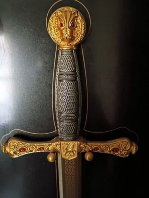 Rare Franklin Mint Excalibur Sword Collectors Edition silver / 24k gold plated  - Image 1 of 4