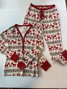 Juego de pijama Hanna Andersson Holiday Dear Deer Hannah’s talla S - Imagen 1 de 5
