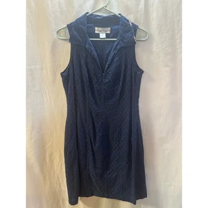 Dizzy Lizzie Navy Eyelet Embroidered Dress - Size M - Bild 1 von 12
