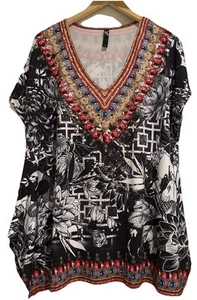 TS TAKING SHAPE ST TROPEZ EXTENDED SLEEVE BEADED TUNIC Size S (fits 16-18) - Picture 1 of 4