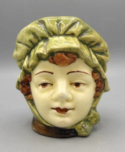 Vintage Czechoslovakian Head Coin Bank "Woman in a Duster Cap" - Picture 1 of 6