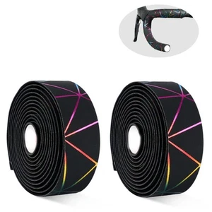 Bike Handlebar Tape, Bicycle Breathable Anti Slip PU Handle Grip Wrap 3 Color... - Picture 1 of 9