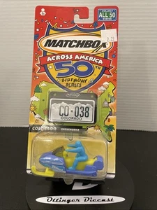 2001 Matchbox 50th Birthday Series Snowmobile #38 / Colorado - 1/64 Scale NIP - Picture 1 of 10