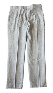 NEW Ted Baker London Mens Damaskt Cotton Linen Suit Pants Blue Size 32 NWT - Picture 1 of 3