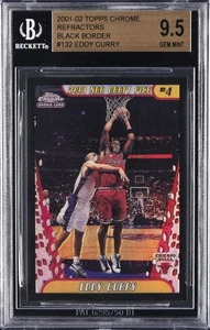 2001-02 TOPPS CHROME REFRACTORS BLACK BORDER #132 EDDY CURRY BGS 9.5 - Picture 1 of 2