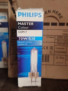 Philips Master Colour CDM-T 70W830 G12 Ceramic Metal Halide Pack Of 12 - Picture 1 of 2