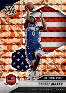 2020-21 Panini Mosaic #259 Tyrese Maxey Mosaic Reactive Orange - Picture 1 of 2