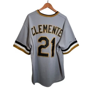 Roberto Clemente Pittsburgh Pirates Majestic Cooperstown Collection 2XL Jersey - Picture 1 of 8