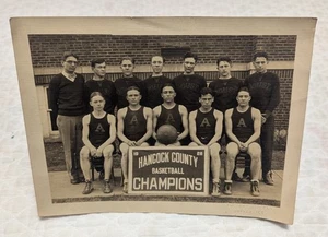 1928 Hancock County Basketball Champions AUGUSTA ILLINOIS IL Team Photo - Picture 1 of 3