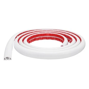Cache cordon 6 pieds plancher W0,3"xH0,3" cacher rallonge câble couvre fil blanc - Photo 1/7