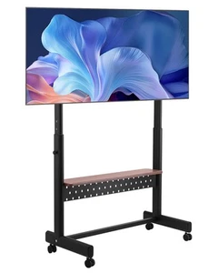 Rolling TV Stand Mobile TV Cart Holds Up to 205 lbs for 55-100 Inch TVs - Picture 1 of 12