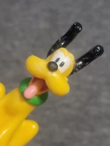Disney Pluto Happy puppy Collectible Plastic Toy Cake Topper Green Collar - Picture 1 of 11