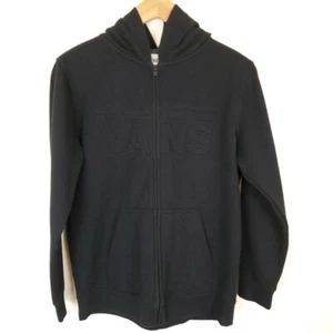 Vans Black Full Zip Embossed Logo Hoodie - Picture 1 of 11