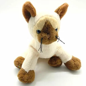 Ganz Cat Kitten Plush Stuffed Animal Siamese Webkinz 9 inches long without tail - Picture 1 of 9