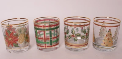 Williams-Sonoma Vintage Holiday Double-Old Fashioned Glasses, Set of 4 - Image 1 of 2