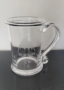 Taza de vidrio de cerveza Simon Pearce Windsor Tankard 16 oz grabada Mountain Burton - Imagen 1 de 10