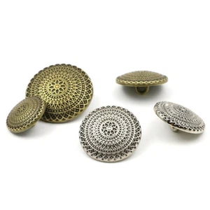 10-pack Vintage Metal Shank Buttons 18mm Floral Button For Sewing Dressmaking - Picture 1 of 7
