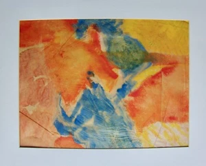 Abstrakte Komposition auf Papier, von M. Jacoby, um 1989 - Bild 1 von 1