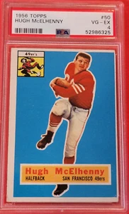 HUGH MCELEHENNY 1956 TOPPS CARD GRADED PSA 4 VG- EXCELLENT 49ers HALL OF FAME - Picture 1 of 2