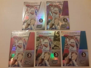 Prizm Draft 2016 Jameis Winston Prizms lotto 5 viola shock/99 rosso mimetico, blu argento - Foto 1 di 10
