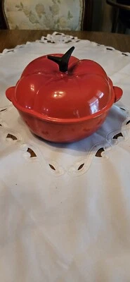 Le Creuset France Red Tomato Enameled Cast Iron 2.25 Qt. Cocotte Dutch Oven - Image 1 of 4