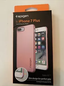 Spigen Slim Design Rose Gold iPhone 7Plus Protective Case W/ Screen Protector - Picture 1 of 3