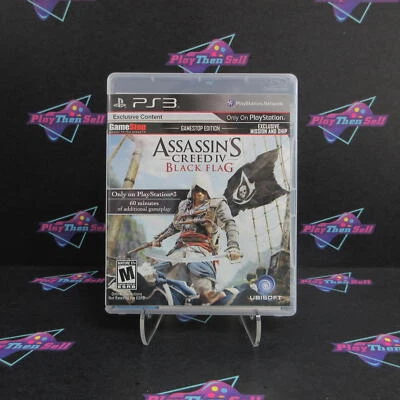 Refurbished Assassin's Creed IV 4 Black Flag GameStop PS3 PlayStation 3 Comple.. - Image 1 of 4