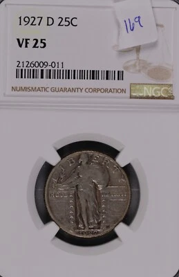 1927-D Standing Liberty Silver Quarter NGC VF-25 #9-011 - Image 1 of 2