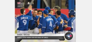 2021 TOPPS NOW CARD TORONTO BLUE JAYS RANDAL GRICHUK #160 WALK-OFF SINGLE - Picture 1 of 2