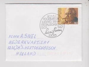 Germany BRD Bundespost 1987 MI-1308 auf brief Erstausgabetag-Stempel Bonn - Picture 1 of 1