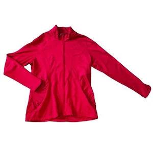 Athleta Red Half Zip Long Sleeve Pullover Shirt Women's Size XL 1605 - Picture 1 of 7
