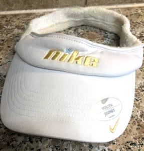 Nike Youth Visor White: Vintage Rare, Ships Same Day with Tracking - Picture 1 of 5