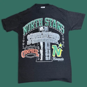 Camisa De Colección Puntada Única Stanley Cup Finals 1991 MN North Stars NHL S #43 - Imagen 1 de 5