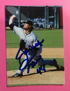 AZFL Autographed wallet photo, Colorado Rockies - JAMES FARRIS