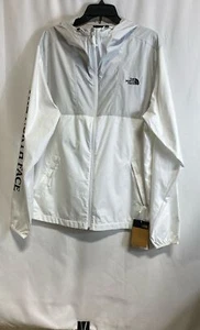 NWT The North Face Mens White Relaxed Fit Hooded Windbreaker Jacket Size Large - Picture 1 of 8