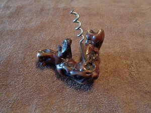 vintage unusual knurled grape vine burl wood corkscrew unique barware mancave E2 - Picture 1 of 9
