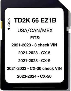 GPS Navigation SD Card TD2K-66-EZ1 Compatible with 2021-2023 3 / CX5 / CX9 / CX3 - Picture 1 of 1